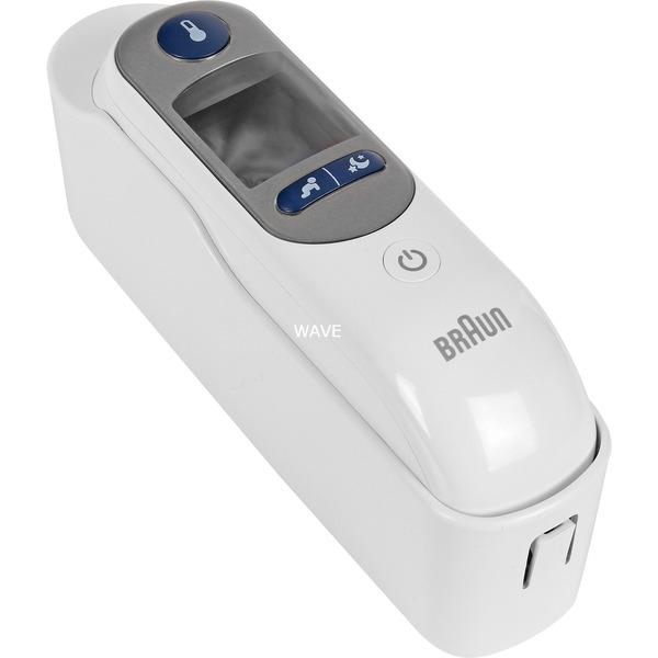 Braun Fieberthermometer ThermoScan 7+ (weiß/blau, Infrarot-Ohrthermometer)